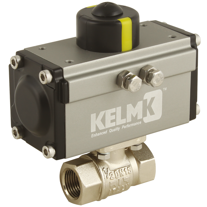 1.1/4"Bspp Np Brass Da Alum Actu B.Valve