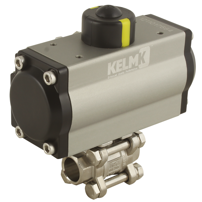 1/2" S.Weld Ss 3 Pc Sa Alum Actu B.Valve