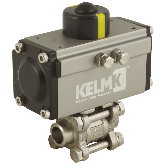1" B.Weld Ss 3 Pc Da Alum Actu B.Valve