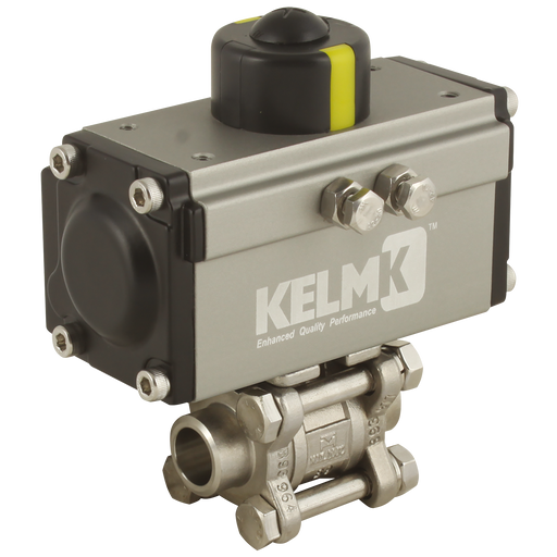 2" B.Weld Ss 3 Pc Da Alum Actu B.Valve