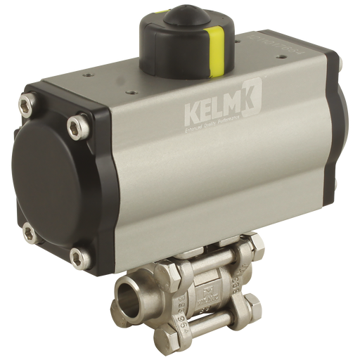 3/8" B.Weld Ss 3 Pc Sa Alum Actu B.Valve