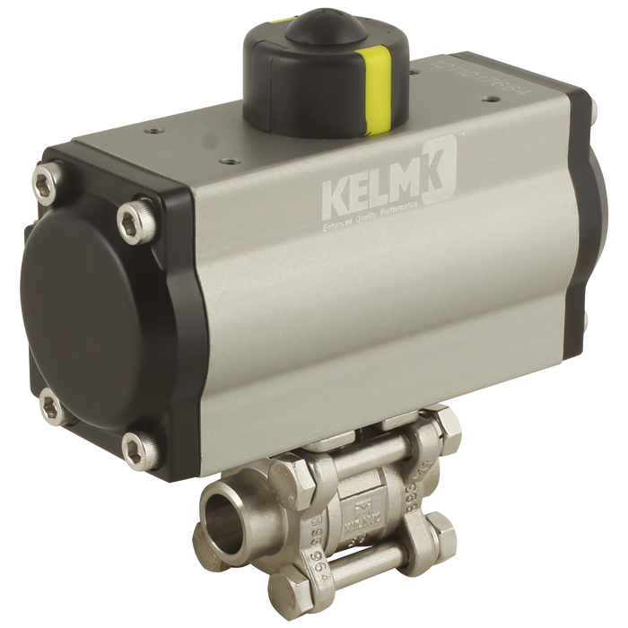 3/8" B.Weld Ss 3 Pc Sa Alum Actu B.Valve