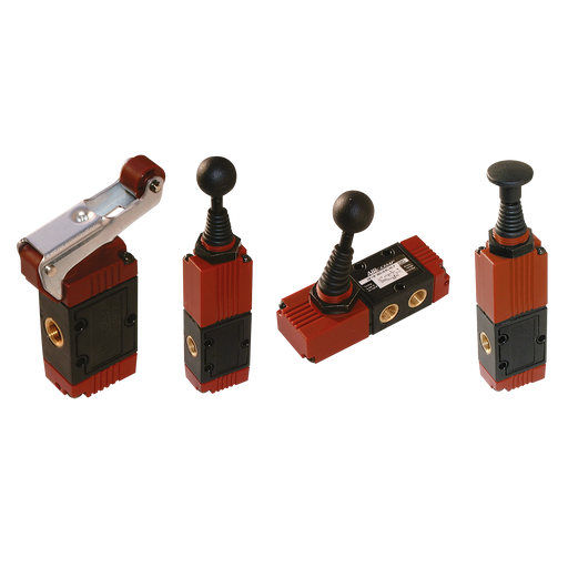 1/8"Bsp 5/3 90Deg Lvr/Sprng Opn Cntr Vlv