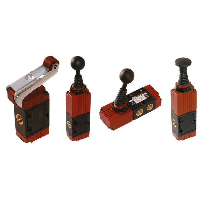 1/8"Bsp 5/3 90Deg Lvr/Sprng Opn Cntr Vlv