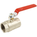 1/4"Bsp Brass Ball Valve Red Steel Long Handle