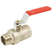 1"Bsp Brass Ball Valve Red Steel Long Handle