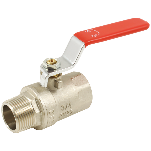 2"Bsp Brass Ball Valve Red Steel Long Handle
