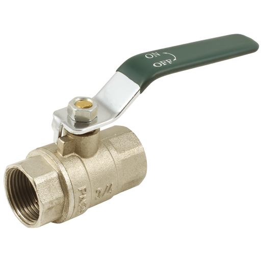 1.1/4"Bsp Brass Ball Valve Green Steel Long Handle