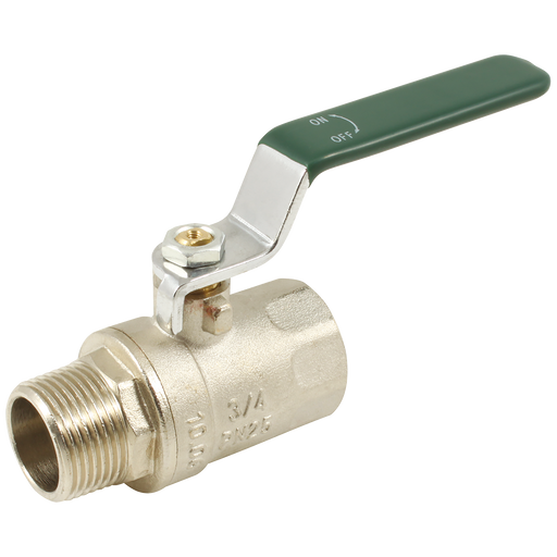 3/8"Bspm X 3/8"Bspf Brass Ball Valve Green Handle