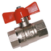 3/8"Bspf Brass Ball Valve Red T Hdle