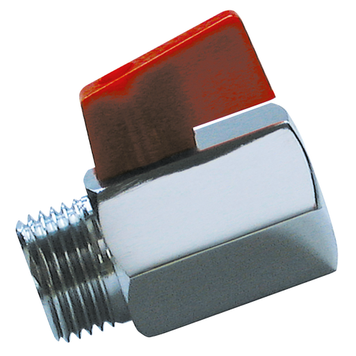 1/2" M/F Brass Chrome Finish Mini Ball Valve