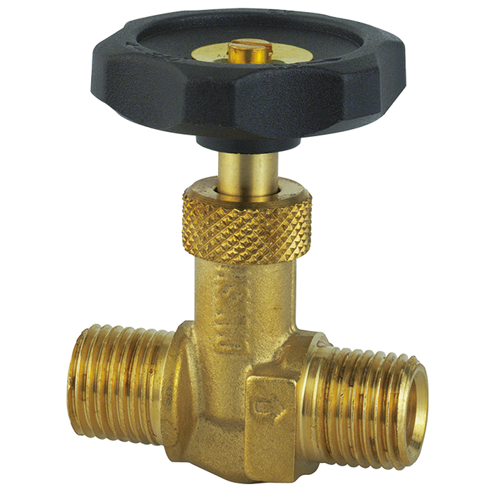1/4" Bspt Equal Male Brass Needle Valve