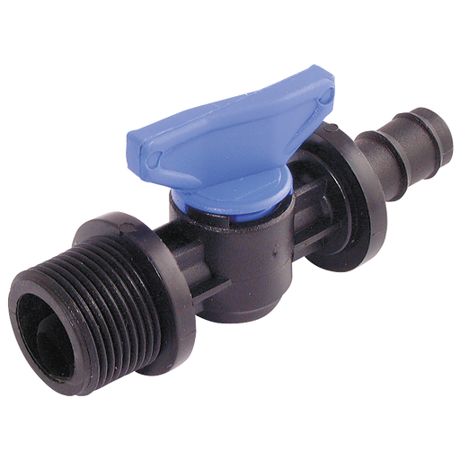 1/2" Bspp Plastic Ball Valve 20Mm Hose Id