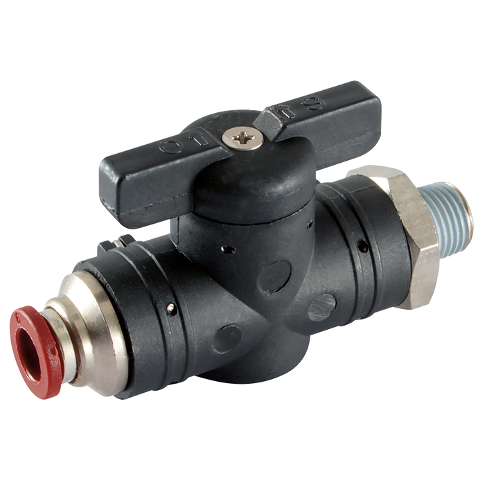3/8" Bspp Plastic Ball Valve Straight