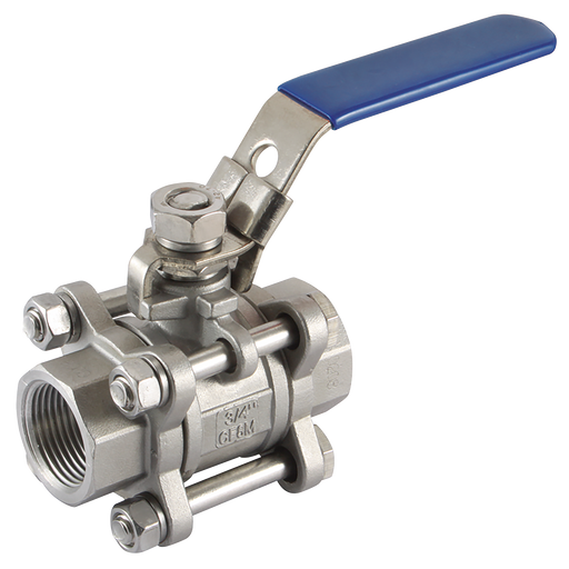 1/2" Bspp 316 Ss Ball Valve 3 Piece Ball Valve