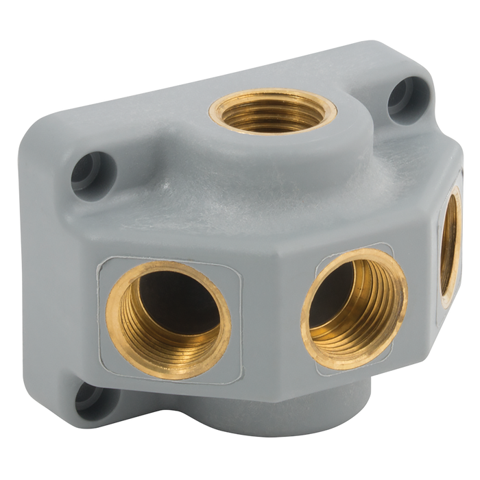2X1/2" Bspp Inlet 3X1/2" Bspp Outlets