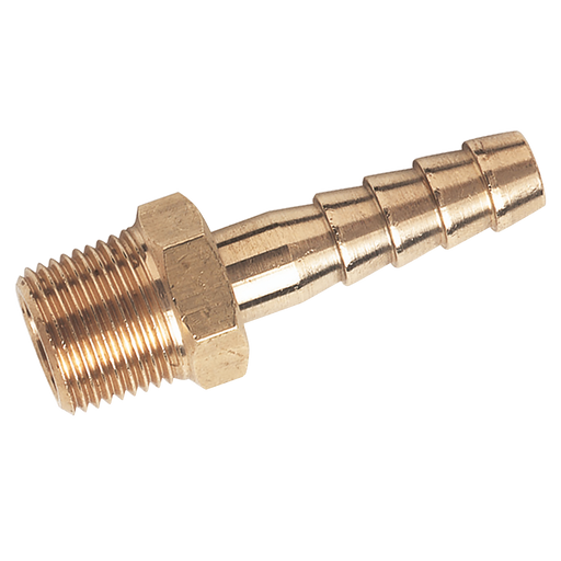 1/8" Bspt Male Straight Hose Tails, Brass