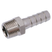 1/8" Bspt Male Straight Hose Tails, Nickel Plated Brass