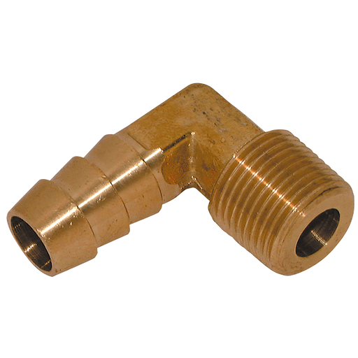 3/8" Bspt Male Elbow Hose Tails, Brass