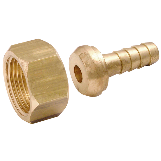 3/8" Bspp Female Straight Swivel Hose Tails, Brass