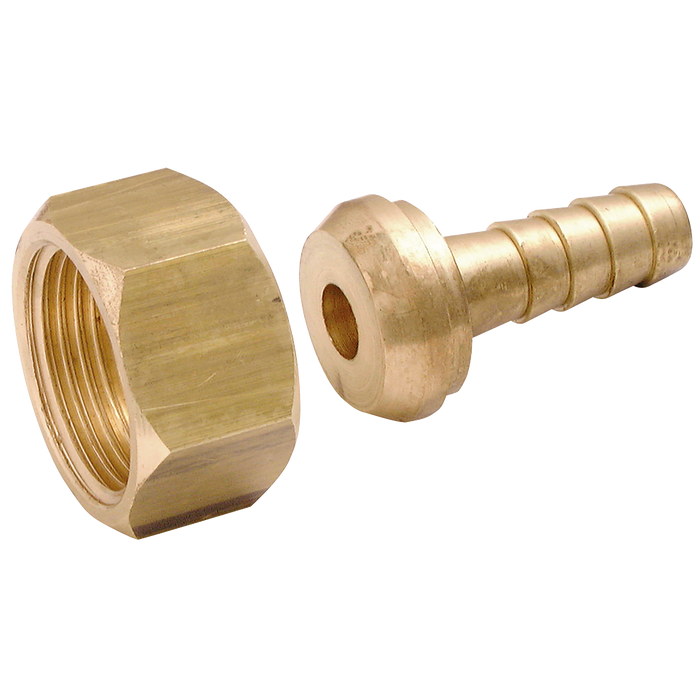3/8" Bspp Female Straight Swivel Hose Tails, Brass