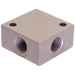 1/2" Bsp Equal Female Cross Aluminium