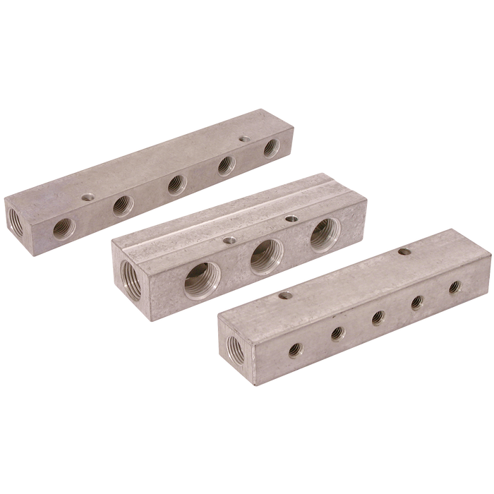 Manifold 1/4" Bsp X 2 X 1/8" Bsp 4X1Row