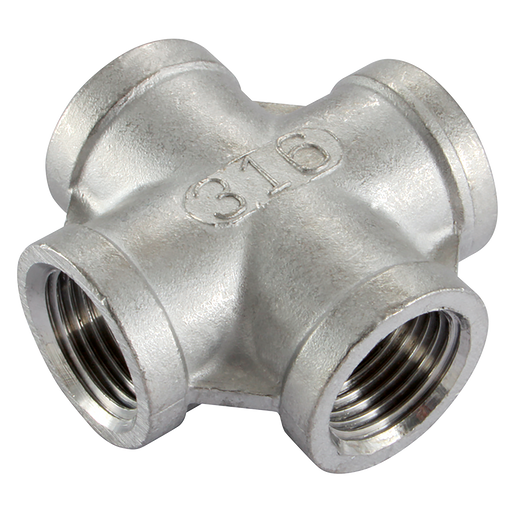St.Steel Equal Cross 11/4"Bsp Female