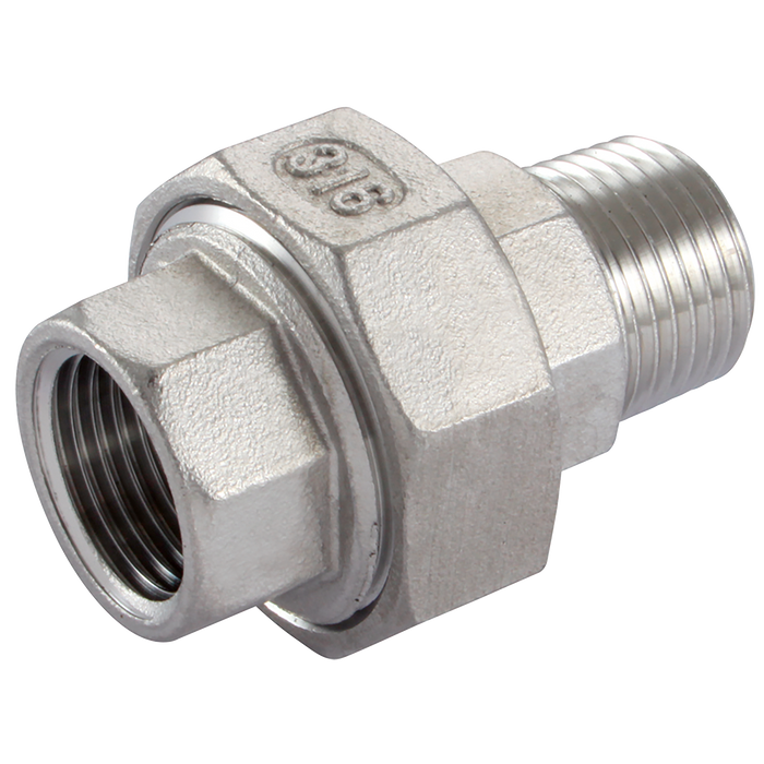 3/4" Bsp/T Fem/Male Hex Union 316