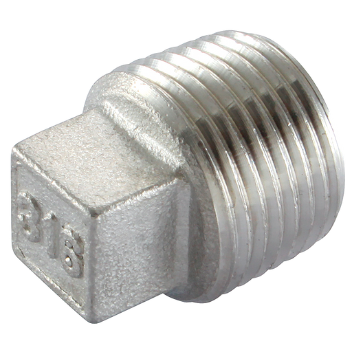 3/8" Bspt Male Square Head Plug 316