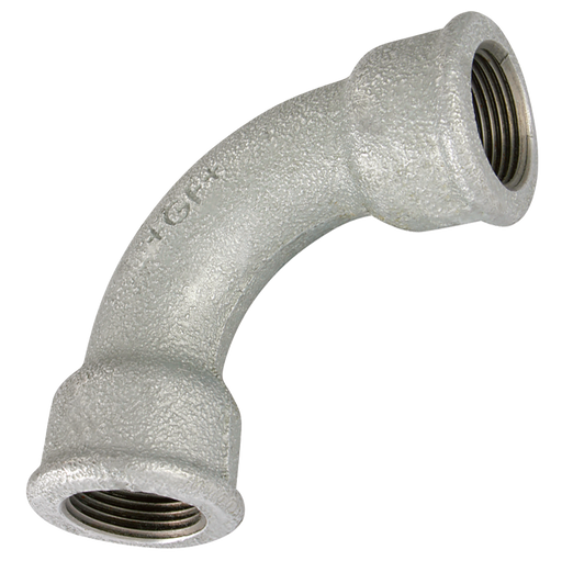 1" Bspp Fem/Fem Long Bend Galvanised Gf2G