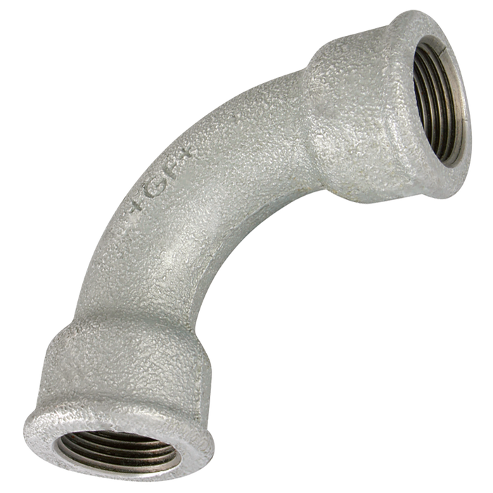 1" Bspp Fem/Fem Long Bend Galvanised Gf2G