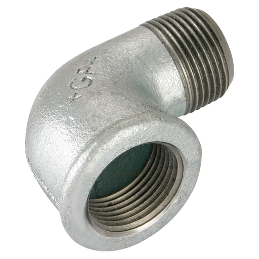 1/2" Bsp/T Male/Fem Elbow 90 Galvanised Gf92G