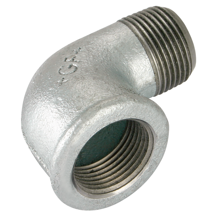 1/2" Bsp/T Male/Fem Elbow 90 Galvanised Gf92G
