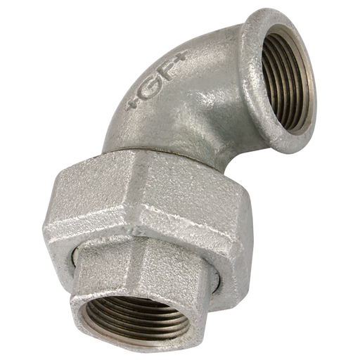 1/2" Bsp Fem T/Seat Union 90 Galvanised Gf96G