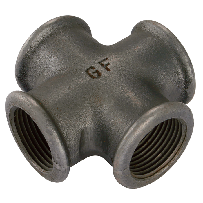 1" Bspp Fem Equal Cross Black Gf180