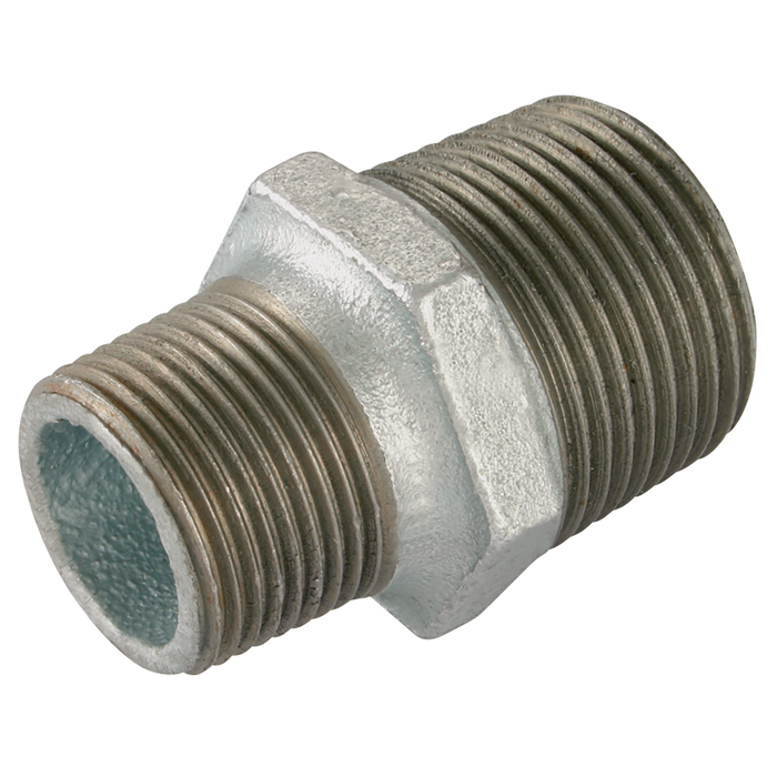 1.1/4"X1" Bsptm Hex Nipple Galvanised Gf245G