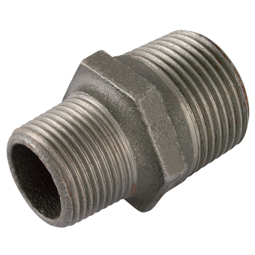 2"X1.1/4" Bsptm Hex Nipple Black Gf245