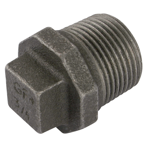 3/4" Bspt Male Beaded Plug Black Gf290