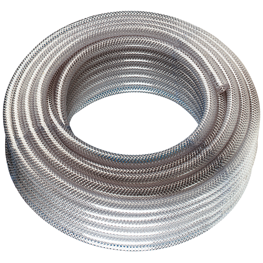 1/4" Id Heavy Duty Braided Pvc Black 30Mtr