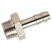 3/8" Bspp Male Straight Hose Tails, Nickel Plated Brass
