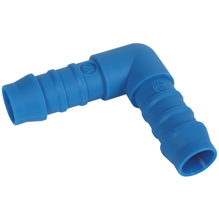 1/8" Id Equal Hose Elbow Blue Plastic