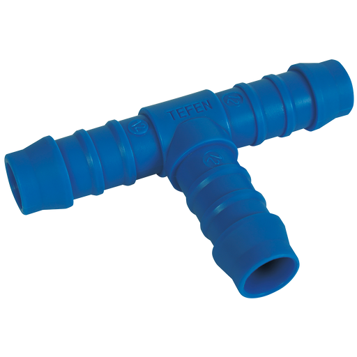 1/2" Id Hose Equal Tee Blue Plastic