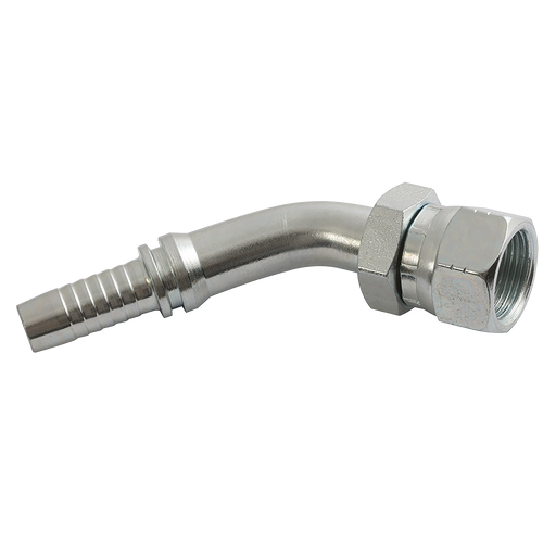 M33 Metric Female (Komatsu Style) X Hose Tail 45¬∞ Swept Elbow