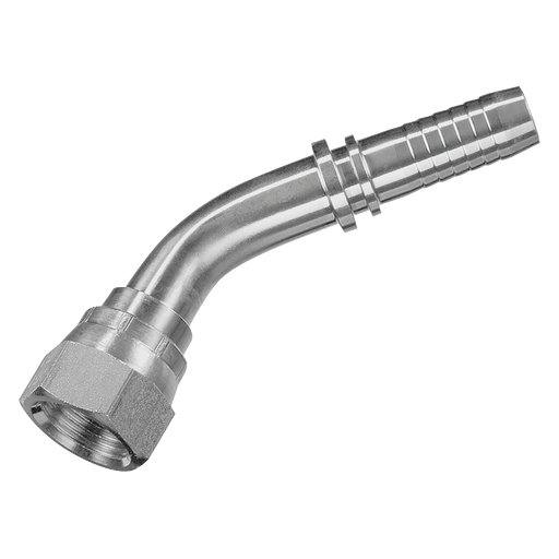 3/4" 37¬∞ Jic Female X Swept Hose Tail 45¬∞ Elbow