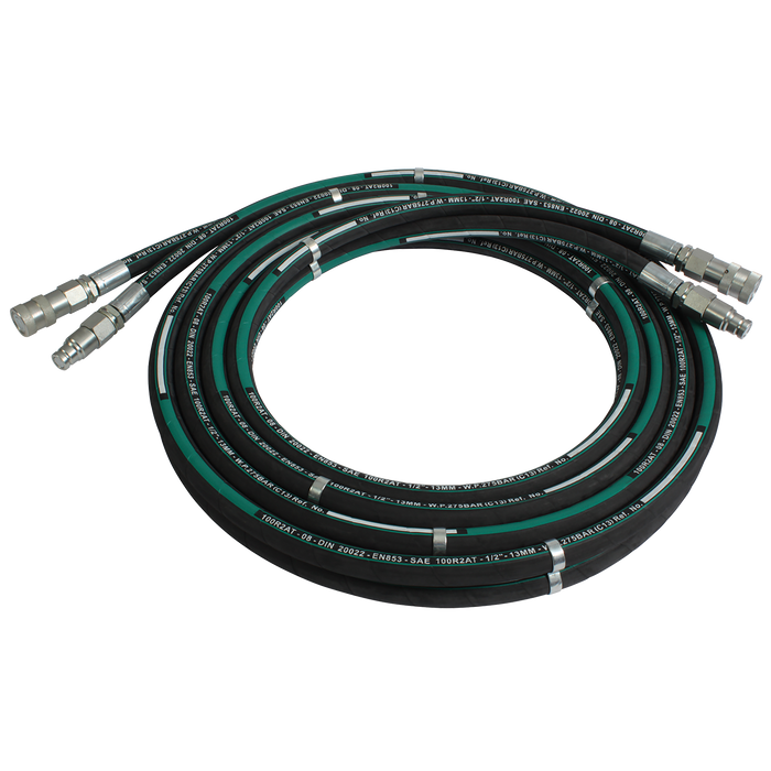 1/2" Bsp Male X 23.1Mm Od X 1/2" Id Hydraulic Hose Assembly