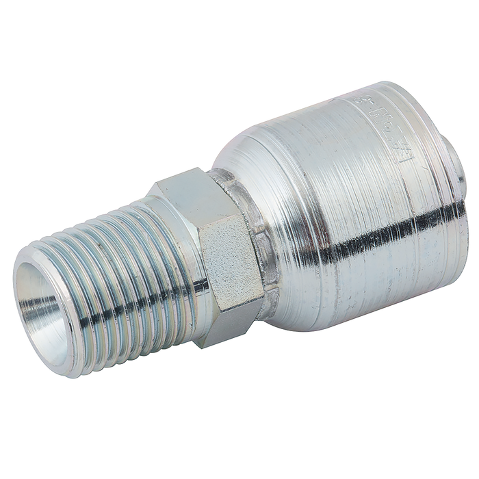 1/8" Bsp Tapered Male Straight Hose Id 1/4" Steel