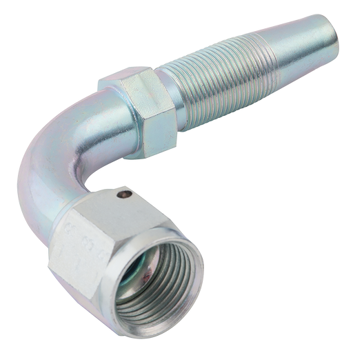 7/16" Sae/Jic Female X 4.8Mm Hose Id Reusable 90¬∞ Elbow