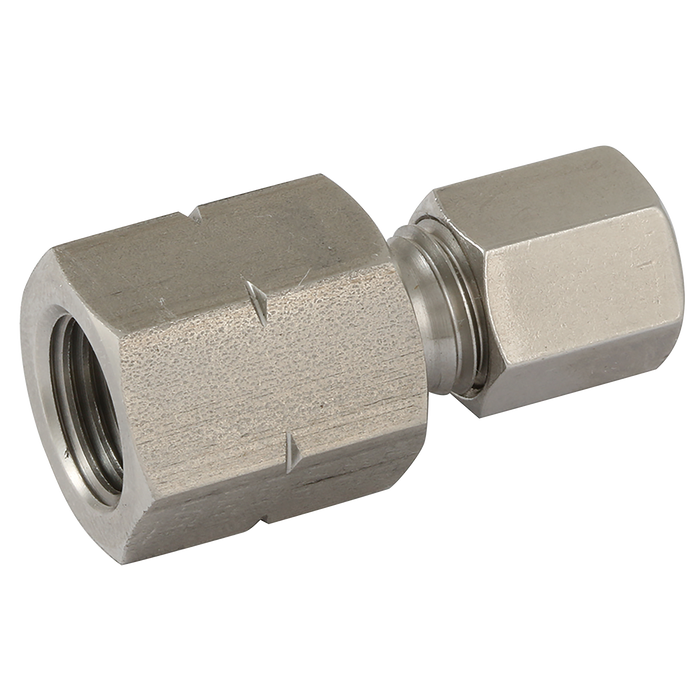 12Mm Od X 1/4 Npt Fem Gauge Adaptor (L)