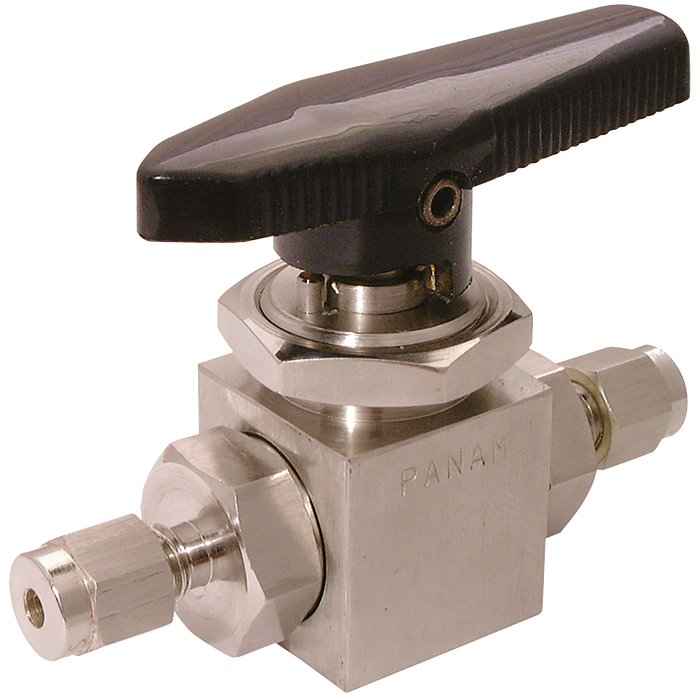 1/8" Outside Diameter 2 Way Compression Ball Valve